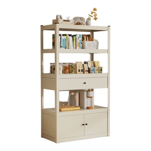 现代简约新款多层书架置物架家用收纳储物架落地式抽屉柜陈列架