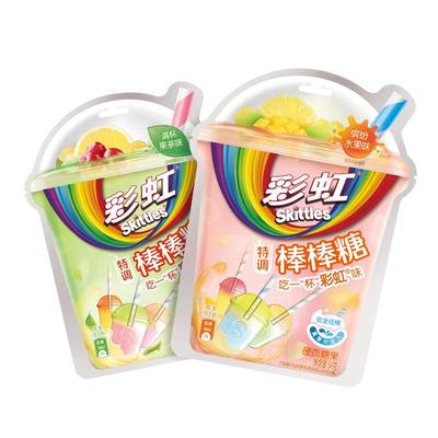 彩虹糖特调棒棒糖糖果