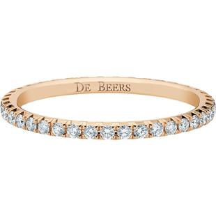 [新年礼物]De Beers 戴比尔斯 Aura Eternity 18K玫瑰金戒指