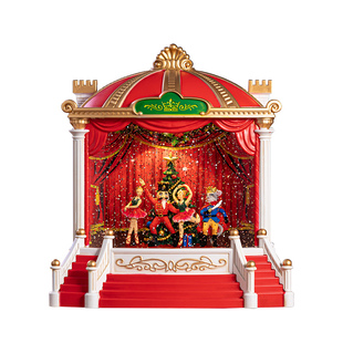 圣诞节老人树装饰品摆件christmas灯场景布置礼物盒玩具饰品道具