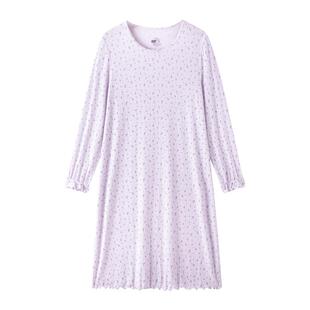 ubras旗下likeuu女童呼呼睡衣深睡碎花长袖长裤家居服套装26新款