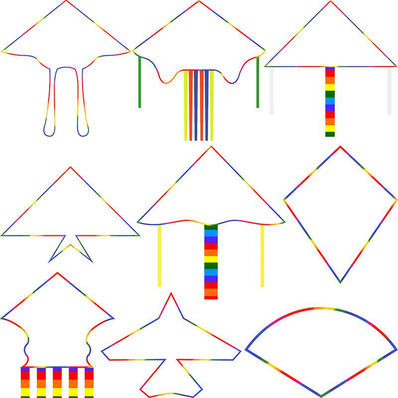 空白风筝diy材料包教学涂鸦