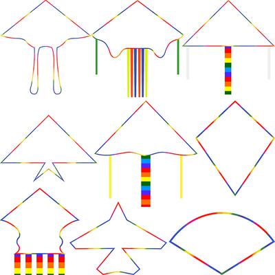 空白风筝diy材料包教学涂鸦