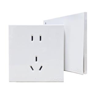 上海松日开关插座A5白色五孔86型二三插暗装16A墙壁面板家用工程