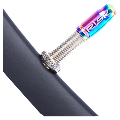 RISK山地公路自行车钛合金螺丝轮组内胎气嘴帽法嘴气门帽防尘