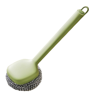 锅刷厨房专用洗锅刷子钢丝球刷长柄洗碗清洁刷刷锅神器基本不掉丝