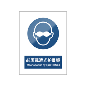 必须戴防护眼镜5张装/新国标标识