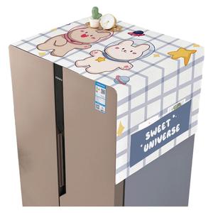 冰箱顶盖布防尘罩滚筒洗衣机罩防灰尘布微波炉单双开门冰箱罩盖巾