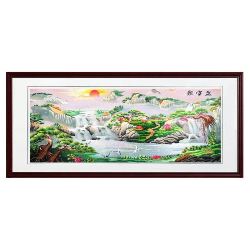 苏绣礼品客厅大幅山水刺绣挂画