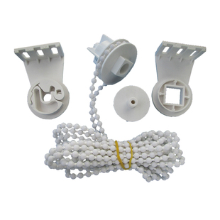 窗帘配件小铁头支架卷帘塑料拉珠老款式手动拉升降拉绳链全套制头