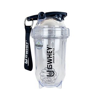 GWHEY 摇摇杯tritan防漏健身杯子刻度男女新款搅拌蛋白粉运动水杯