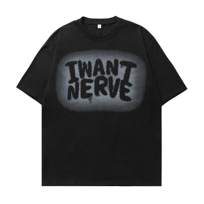 美式镂空字母印花纯棉t恤短袖