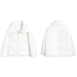 张元英同款白色羽绒服女短款气质千金风高级感轻薄保暖白鸭绒外套