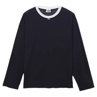 IMMI设计师品牌女士针织简约圆领宽松长袖T恤银泰百货300124