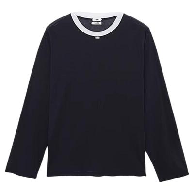 IMMI简约撞色圆领长袖T恤