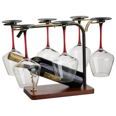qpw家用实木红酒杯架实木