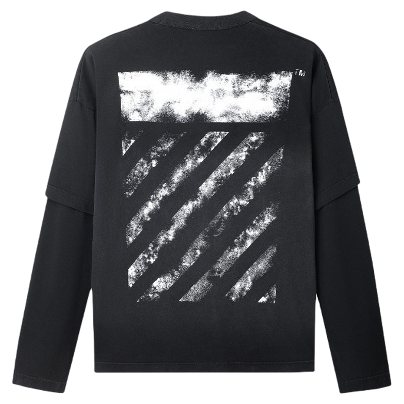 OFF-WHITE™情侣假两件长袖T恤
