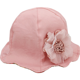 初秋季女宝宝帽子薄款瓜皮盆帽纯棉休闲洋气休闲小孩儿女童渔夫帽