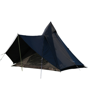 维达利多黑色户外露营印第安金字塔帐篷防晒双层防雨黑化尖塔帐