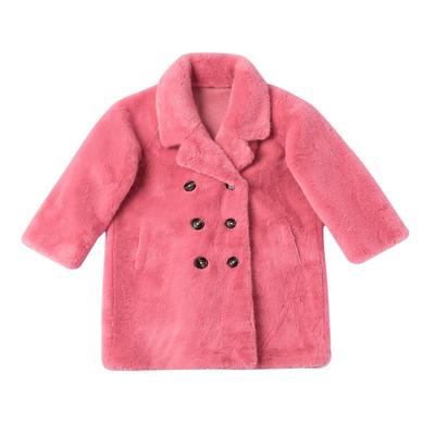 OPCP儿童皮草外套精仿水貂毛