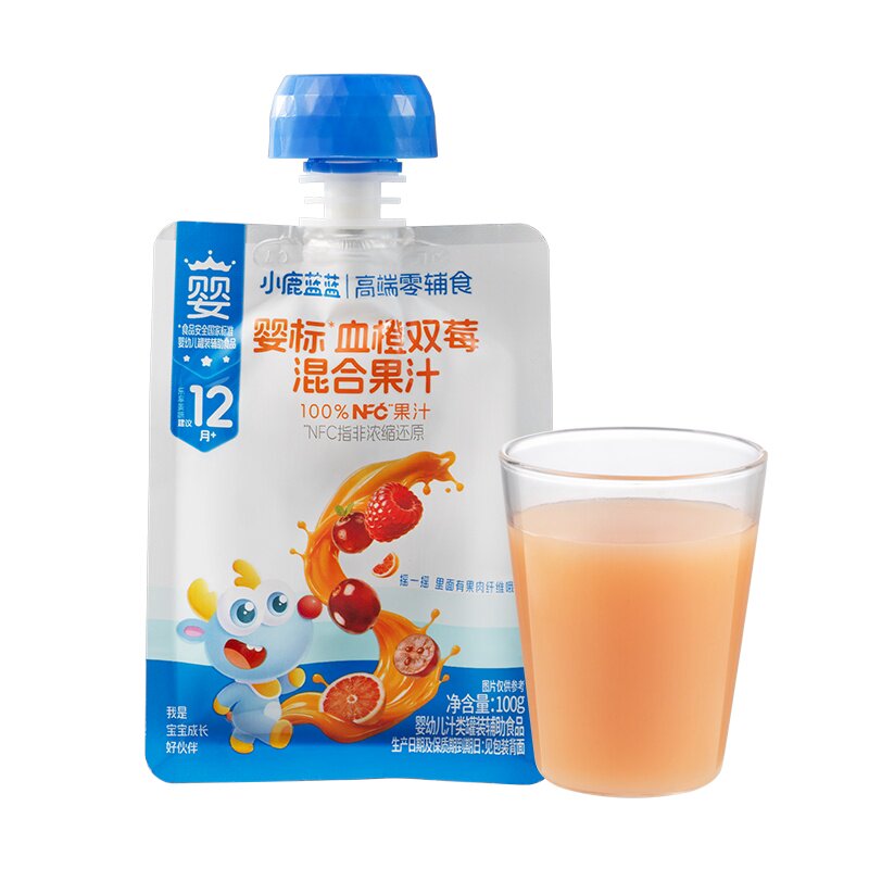 小鹿蓝蓝婴标果汁NFC梨汁橙汁