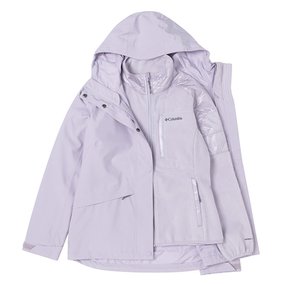 哥伦比亚三合一冲锋衣2025冬季新款女装热能抓绒内胆夹克运动外套