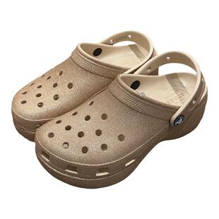 Crocs/卡骆驰国内代购经典闪耀云朵厚底户外洞洞沙滩鞋女鞋207241
