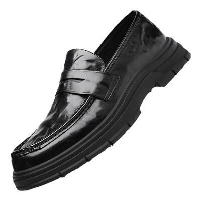 红蜻蜓休闲皮鞋一脚蹬真皮乐福鞋