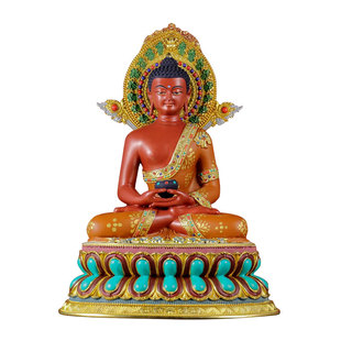 欧斯特彩绘《阿弥陀佛》室内家用精工铜《阿弥托佛》铜佛像摆件