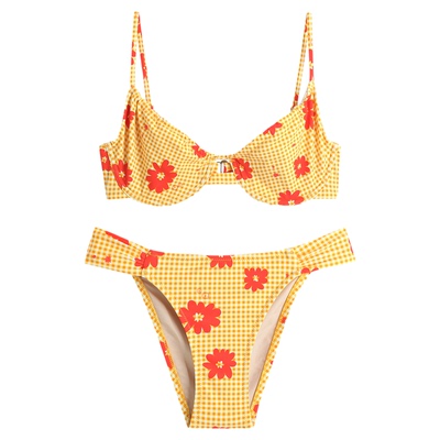 分体泳衣女款绝美分体钢圈聚拢