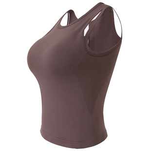 岚纹一体式运动背心女高弹力防震聚拢瑜伽内衣跑步撸铁健身服文胸