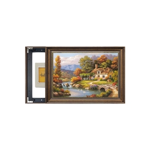 电表箱装饰画2025新款免打孔配电箱遮挡盒挂画美式客厅油画高级感