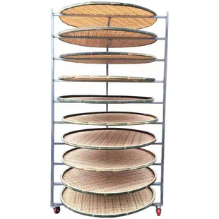 竹制品无孔圆簸箕竹编农家有孔竹筛子茶叶晾晒装饰竹匾 手工竹编