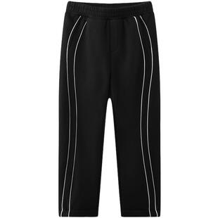 MQD童装女大童加绒运动裤2025冬装新款儿童蓄暖长裤加厚保暖裤子