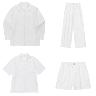 FORRETRO 春夏长绒棉慵懒感极简复古时髦短裤长袖可外穿家居服