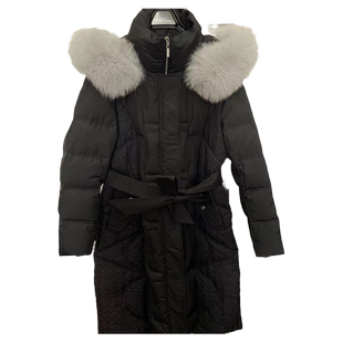 天轩商场同款2023冬女中长款羽绒服带帽大毛领白鹅绒保暖THDY214