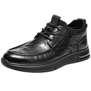 森达皮靴男2025冬新商场同款简约舒适厚底加绒保暖休闲鞋2AX01DD5