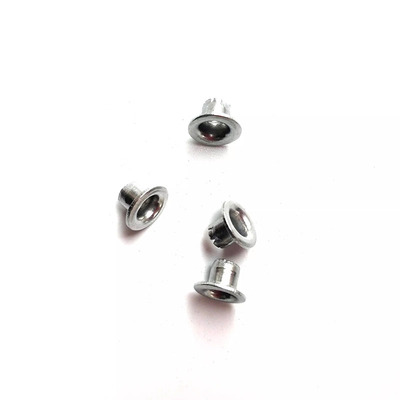 内圈4毫米金属铝制鸡眼扣银白色开花铆钉鞋带孔空心扣装饰档案袋