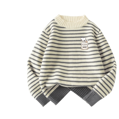 史努比男童加绒毛衣2024新款