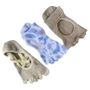 外贸袜子女瑜伽袜女防滑五指袜普拉提露趾露背室内运动袜女分趾袜