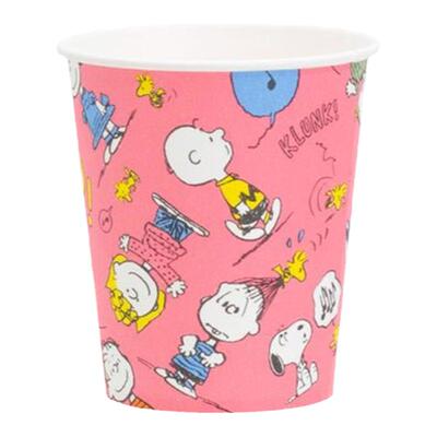 日本制sunnap儿童卡通史努比生日派对野餐一次性小纸杯25个装