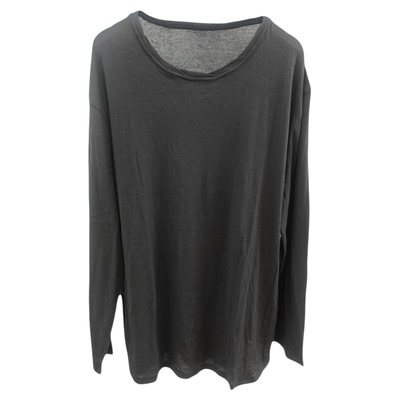 阿树家丝绒绑带深灰色T恤