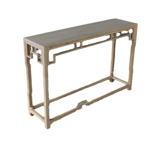 新中式玄关台端景台白茬边几花几组合北榆木靠墙供桌置物架白胚坯