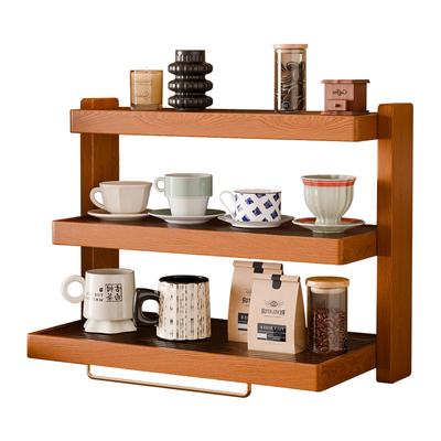 实木桌面杯架多层置物架