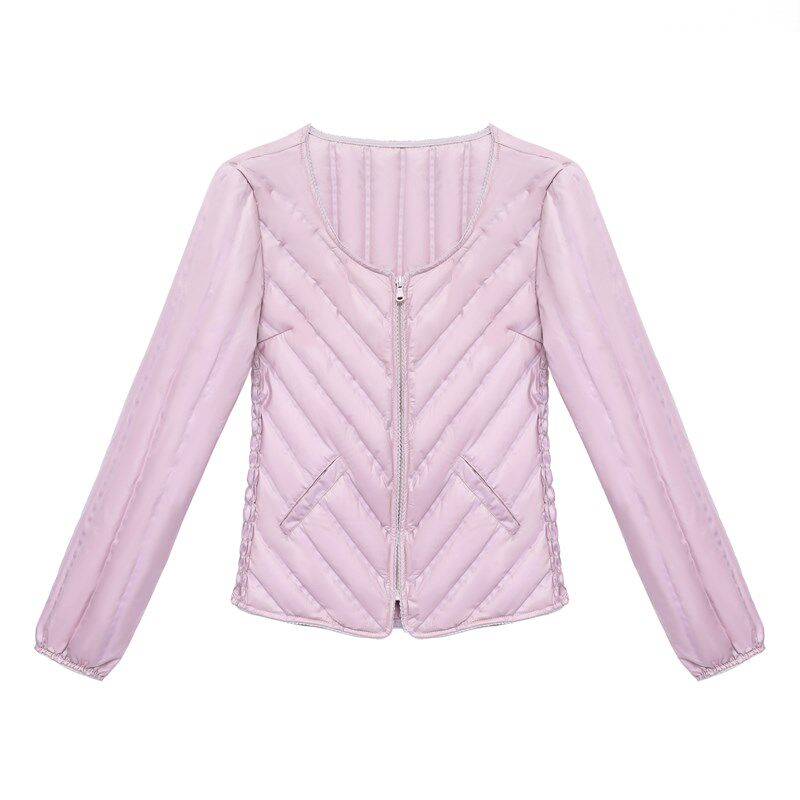 羽绒服轻薄保暖内胆女士冬季内穿打底修身显瘦短款白鸭绒棉袄洋气