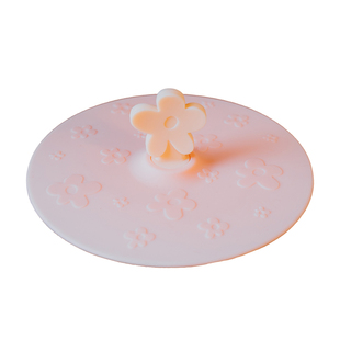 小花朵食品级硅胶杯盖大口径通用密封玻璃陶瓷水杯马克杯盖子防尘