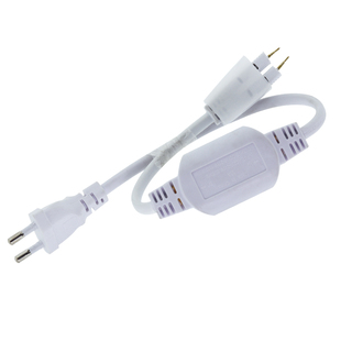 220V两针LED灯带接头高压免焊接头灯带配件带插头铜芯整流器家用