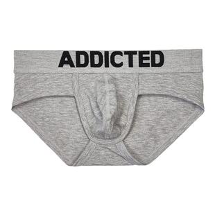 ADDICTED 男士三角内裤纯色棉弹力柔软透气性感立体U凸囊袋 AD467