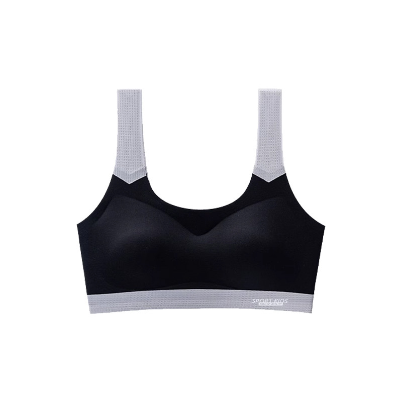 猫人儿童女童背心二三阶发育期宽肩带无痕裸感少女文胸发育内衣