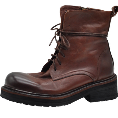 Artmu阿木马丁靴头层牛皮休闲